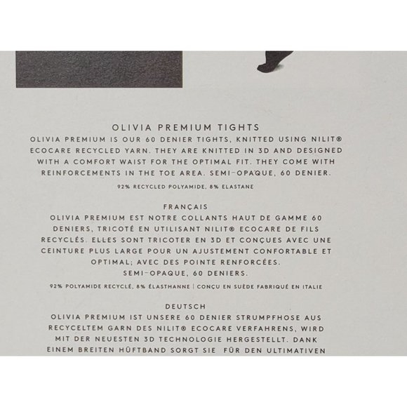 Swedish Stockings Olivia Premium Tights Semi Opaque 60 Denier Navy Extra Large - Picture 6 of 8